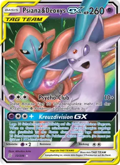 Pokémon-Karte Psiana & Deoxys GX 072/236
