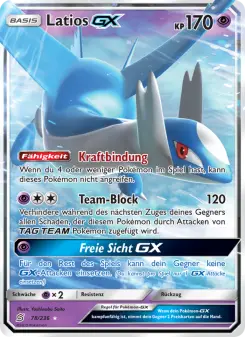 Pokémon-Karte Latios GX 078/236