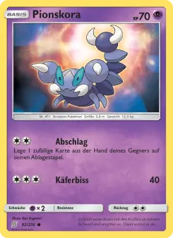 Pokémon-Karte Pionskora 082/236