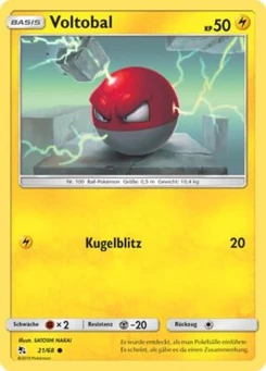 Pokémon-Karte Voltobal 021/068