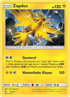 Pokémon-Karte Zapdos 024/068
