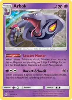 Pokémon-Karte Arbok 027/068