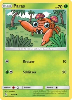 Pokémon-Karte Paras 004/068