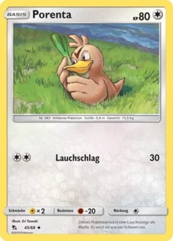 Pokémon-Karte Porenta 045/068