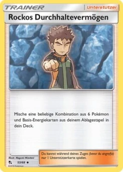 Pokémon-Karte Rockos Durchhaltevermögen 053/068