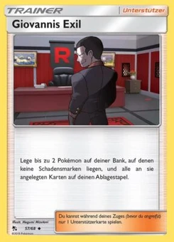 Pokémon-Karte Giovannis Exil 057/068