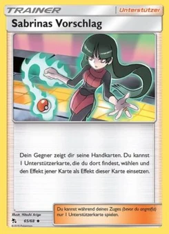Pokémon-Karte Sabrinas Vorschlag 065/068