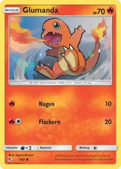 Pokémon-Karte Glumanda 007/068