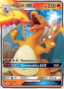 Pokémon-Karte Glurak GX 009/068