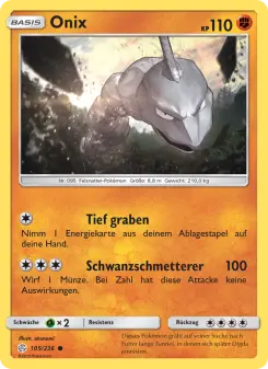 Pokémon-Karte Onix 105/236