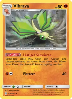 Pokémon-Karte Vibrava 109/236