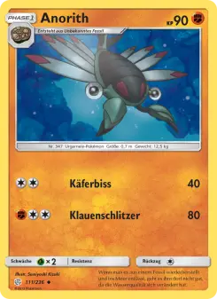 Pokémon-Karte Anorith 111/236