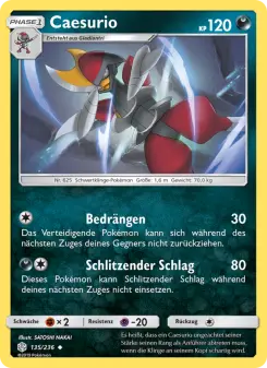 Pokémon-Karte Caesurio 135/236
