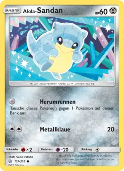 Pokémon-Karte Alola-Sandan 137/236