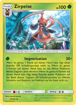 Pokémon-Karte Zirpeise 014/236