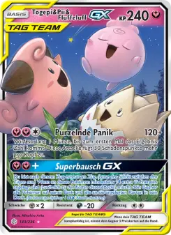 Pokémon-Karte Togepi & Pii & Fluffeluff GX 143/236