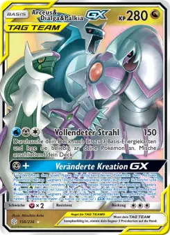 Pokémon-Karte Arceus & Dialga & Palkia GX 156/236