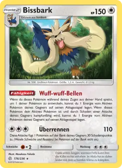 Pokémon-Karte Bissbark 176/236