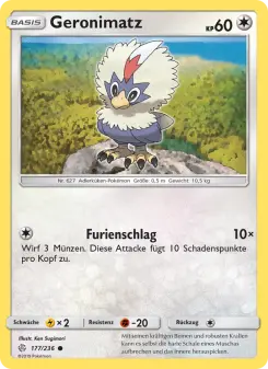 Pokémon-Karte Geronimatz 177/236