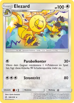 Pokémon-Karte Elezard 180/236