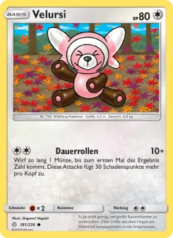 Pokémon-Karte Velursi 181/236