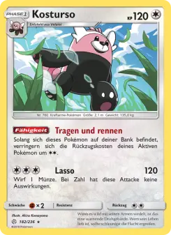 Pokémon-Karte Kosturso 182/236