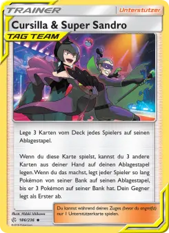 Pokémon-Karte Cursilla & Super Sandro 186/236
