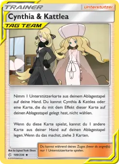 Pokémon-Karte Cynthia & Kattlea 189/236