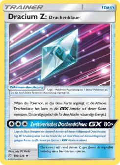 Pokémon-Karte Dracium Z: Drachenklaue 190/236