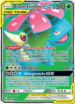 Pokémon-Karte Bisaflor & Serpifeu GX 210/236
