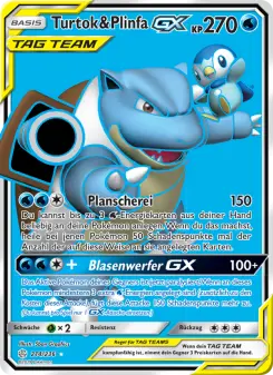 Pokémon-Karte Turtok & Plinfa GX 214/236
