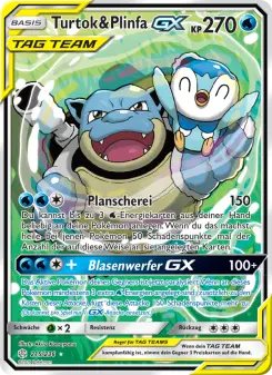 Pokémon-Karte Turtok & Plinfa GX 215/236