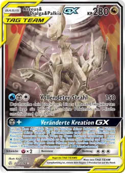 Pokémon-Karte Arceus & Dialga & Palkia GX 221/236