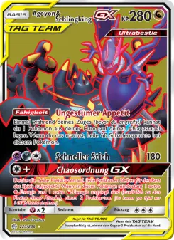 Pokémon-Karte Agoyon & Schlingking GX 223/236