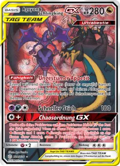 Pokémon-Karte Agoyon & Schlingking GX 224/236
