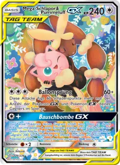 Pokémon-Karte Mega-Schlapor & Pummeluff GX 226/236