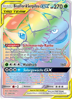 Pokémon-Karte Bisaflor & Serpifeu GX 249/236