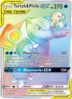 Pokémon-Karte Turtok & Plinfa GX 253/236