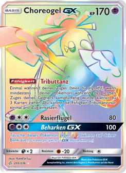 Pokémon-Karte Choreogel GX 255/236