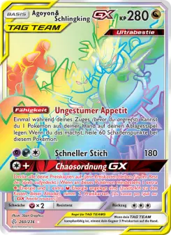 Pokémon-Karte Agoyon & Schlingking GX 260/236