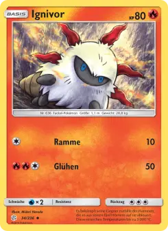 Pokémon-Karte Ignivor 034/236