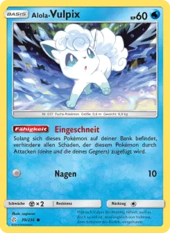 Pokémon-Karte Alola Vulpix 039/236