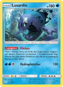 Pokémon-Karte Lusardin 062/236