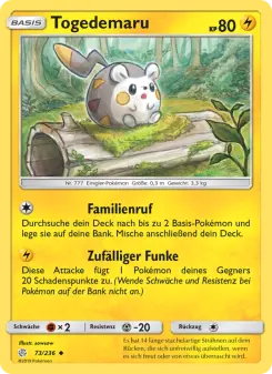 Pokémon-Karte Togedemaru 073/236