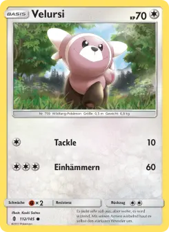 Pokémon-Karte Velursi 112/145