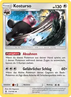 Pokémon-Karte Kosturso 113/145