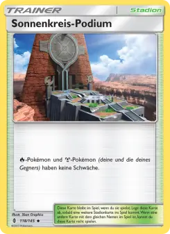 Pokémon-Karte Sonnenkreis-Podium 118/145