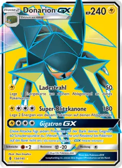 Pokémon-Karte Donarion GX 134/145