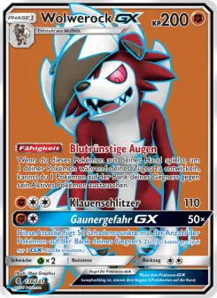 Pokémon-Karte Wolwerock GX 138/145