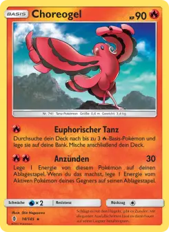 Pokémon-Karte Choreogel 014/145